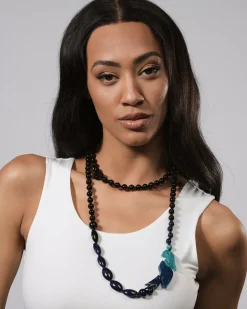 Women Alembika Jewelry<Tahiti Bird Bead Necklace, Blue