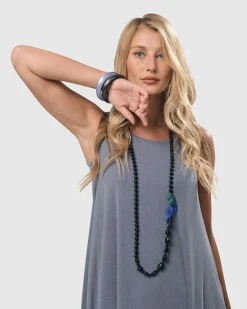 Women Alembika Jewelry<Tahiti Bird Bead Necklace, Blue