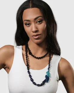 Women Alembika Jewelry<Tahiti Bird Bead Necklace, Blue