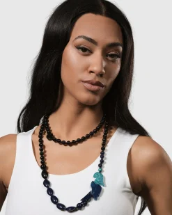 Women Alembika Jewelry<Tahiti Bird Bead Necklace, Blue