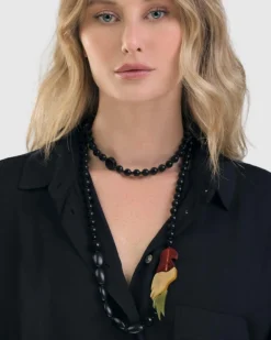 Women Alembika Accessories<Tahiti Bird Bead Necklace, Multi/Black