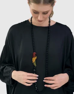 Women Alembika Accessories<Tahiti Bird Bead Necklace, Multi/Black