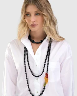 Women Alembika Accessories<Tahiti Bird Bead Necklace, Multi/Black