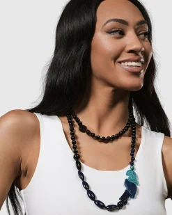 Women Alembika Accessories<Tahiti Bird Bead Necklace, Blue