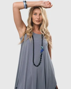 Women Alembika Accessories<Tahiti Bird Bead Necklace, Blue