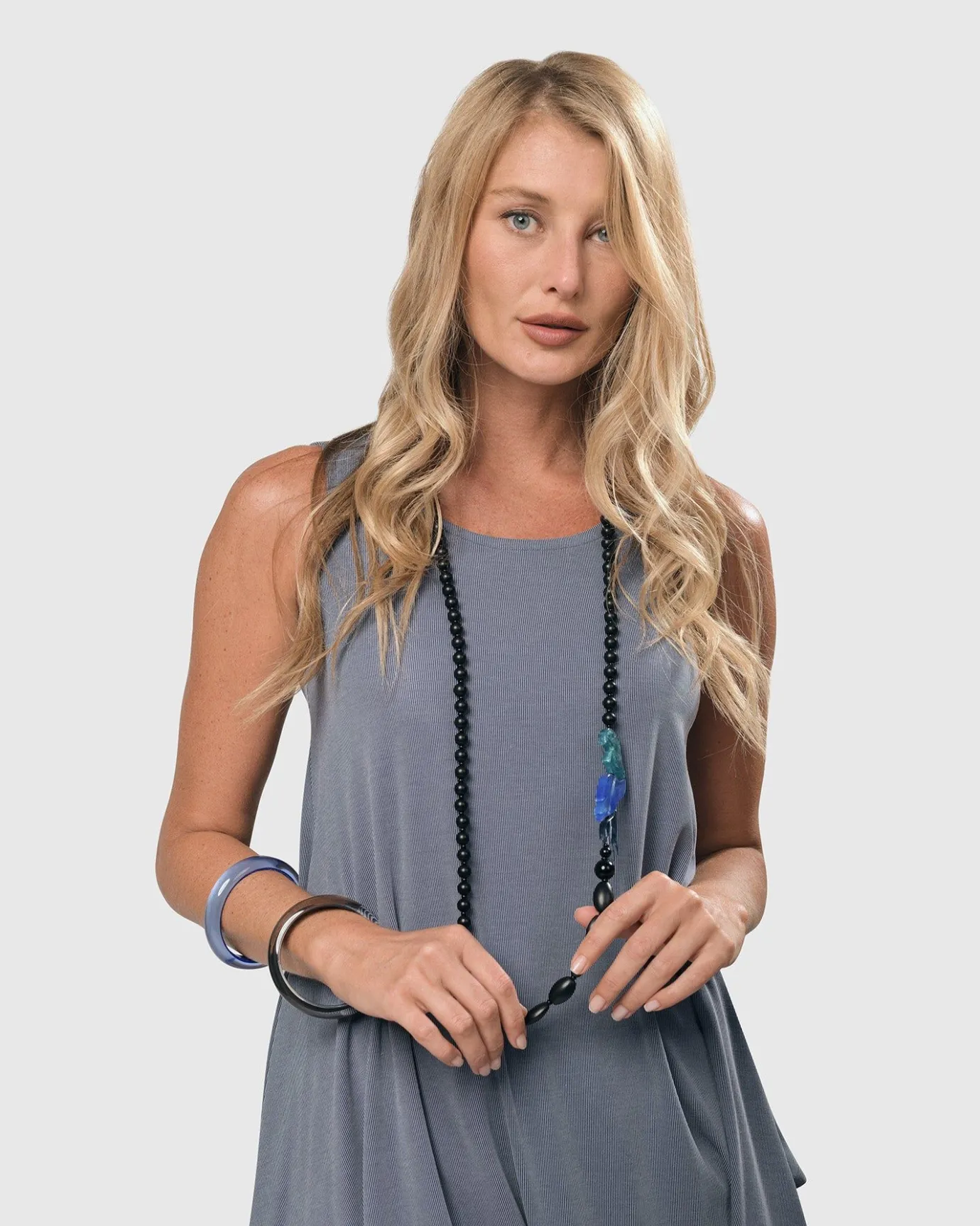Women Alembika Accessories<Tahiti Bird Bead Necklace, Blue