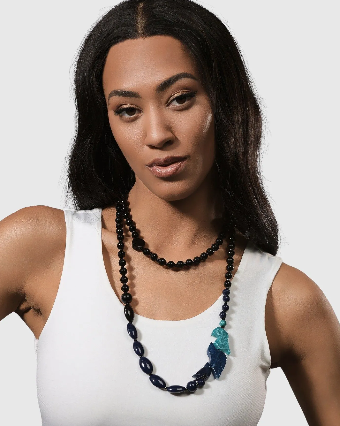Women Alembika Accessories<Tahiti Bird Bead Necklace, Blue