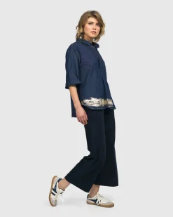 Women Alembika Tops & Tunics<Tallahassee Popover Blouse, Denim
