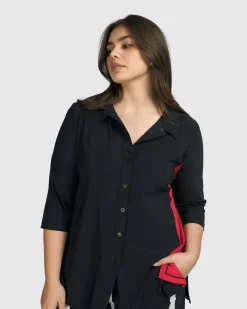 Women Alembika Jackets<Tekbika Adeline Shirt Jacket, Black