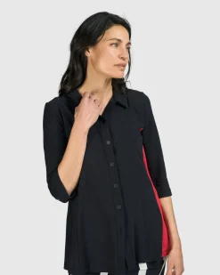 Women Alembika Jackets<Tekbika Adeline Shirt Jacket, Black