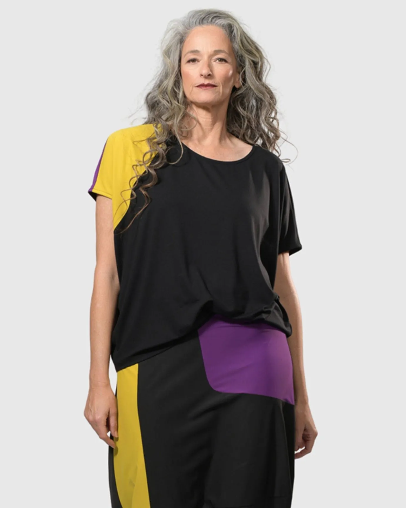 Women Alembika Tops & Tunics<Tekbika Bliss Boxy Top, Multi (Yellow/Purple)