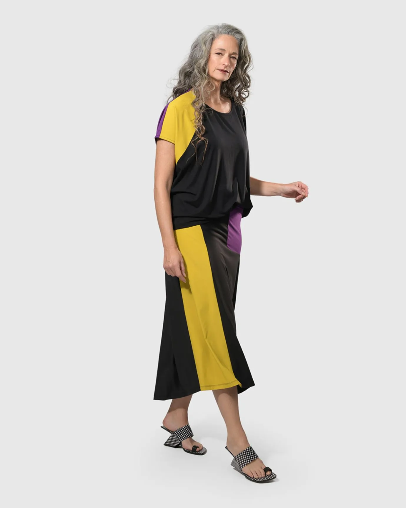 Women Alembika Tops & Tunics<Tekbika Bliss Boxy Top, Multi (Yellow/Purple)