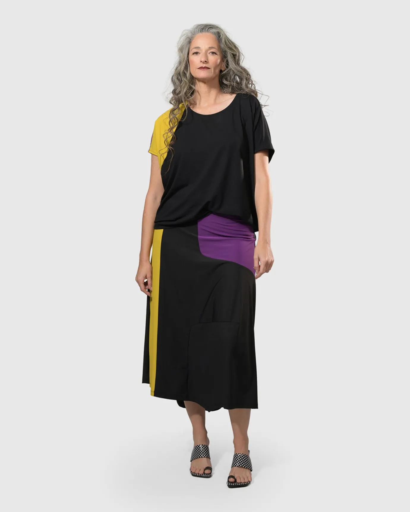 Women Alembika Tops & Tunics<Tekbika Bliss Boxy Top, Multi (Yellow/Purple)