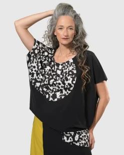 Women Alembika Tops & Tunics<Tekbika Bliss Boxy Top, Yellow/Print