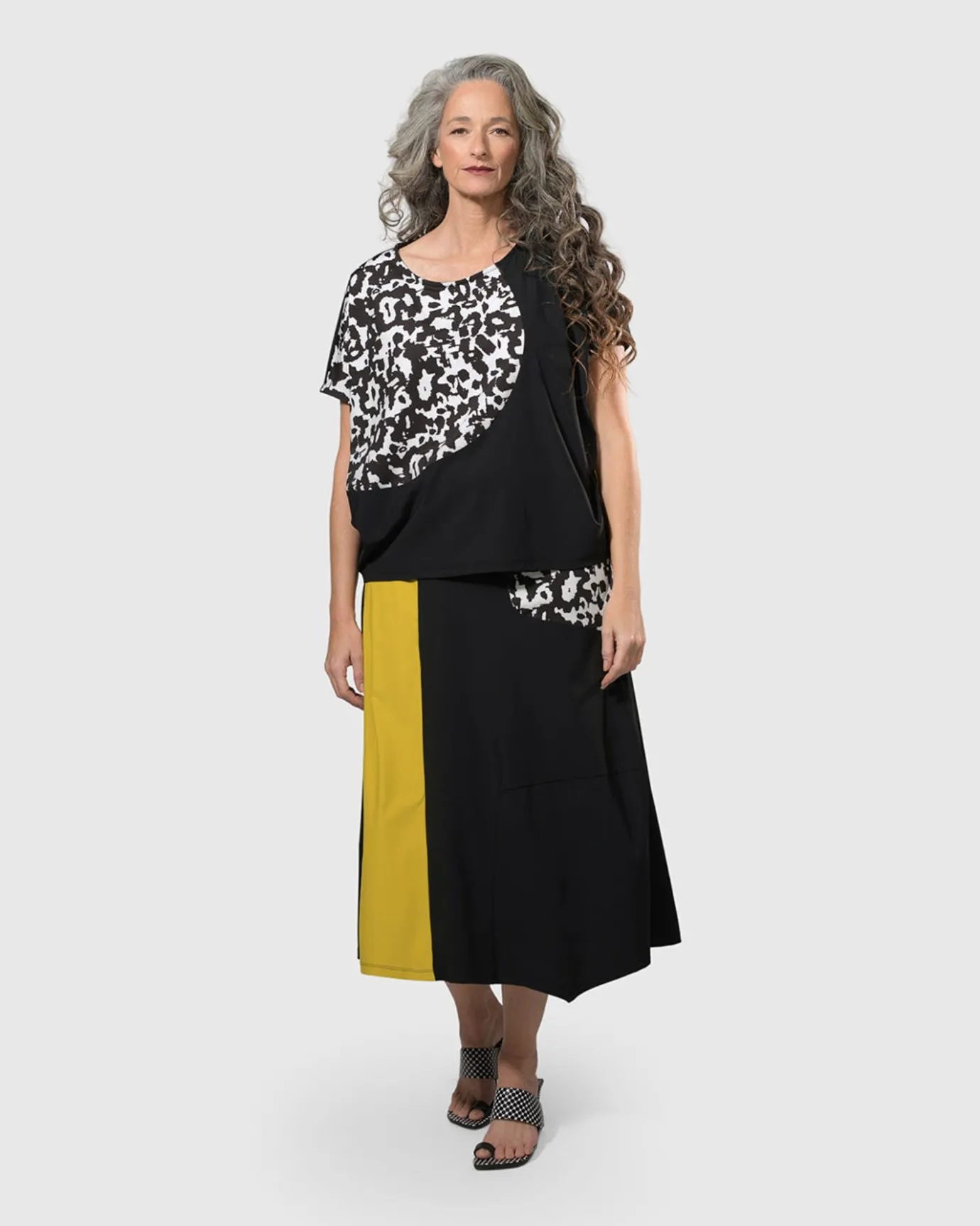 Women Alembika Tops & Tunics<Tekbika Bliss Boxy Top, Yellow/Print