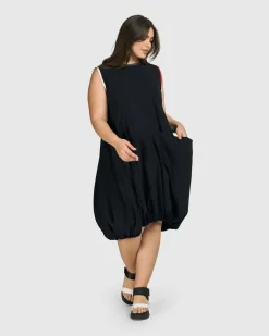 Women Alembika Dresses<Tekbika Camille Sleeveless Dress, Black