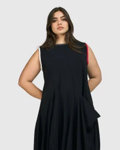 Women Alembika Plus<Tekbika Camille Sleeveless Dress, Black