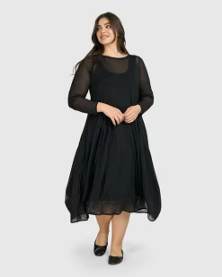 Women Alembika Plus<Tekbika Charlotte Crew Cocoon Dress, Tulle