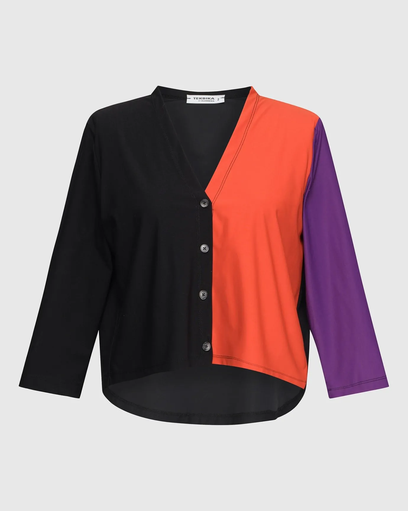 Women Alembika Plus<Tekbika Colorblock Crop Cardigan Jacket, Multi