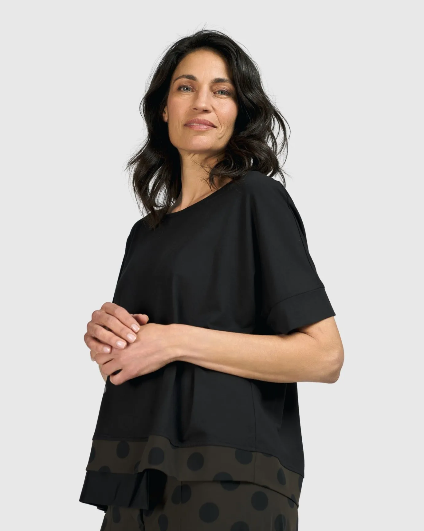 Women Alembika Tops & Tunics<Tekbika Dots Boxy Top, Khaki