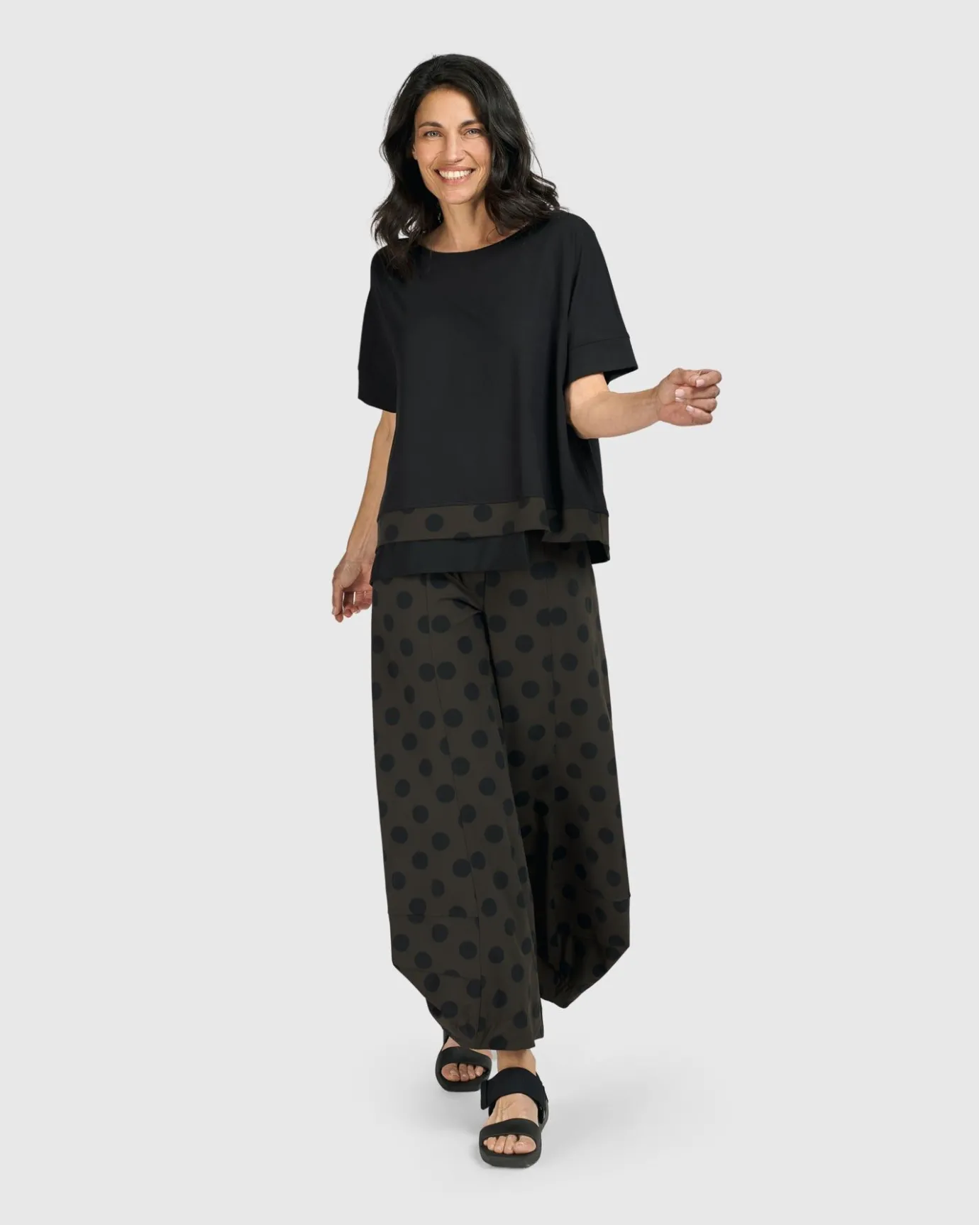 Women Alembika Tops & Tunics<Tekbika Dots Boxy Top, Khaki