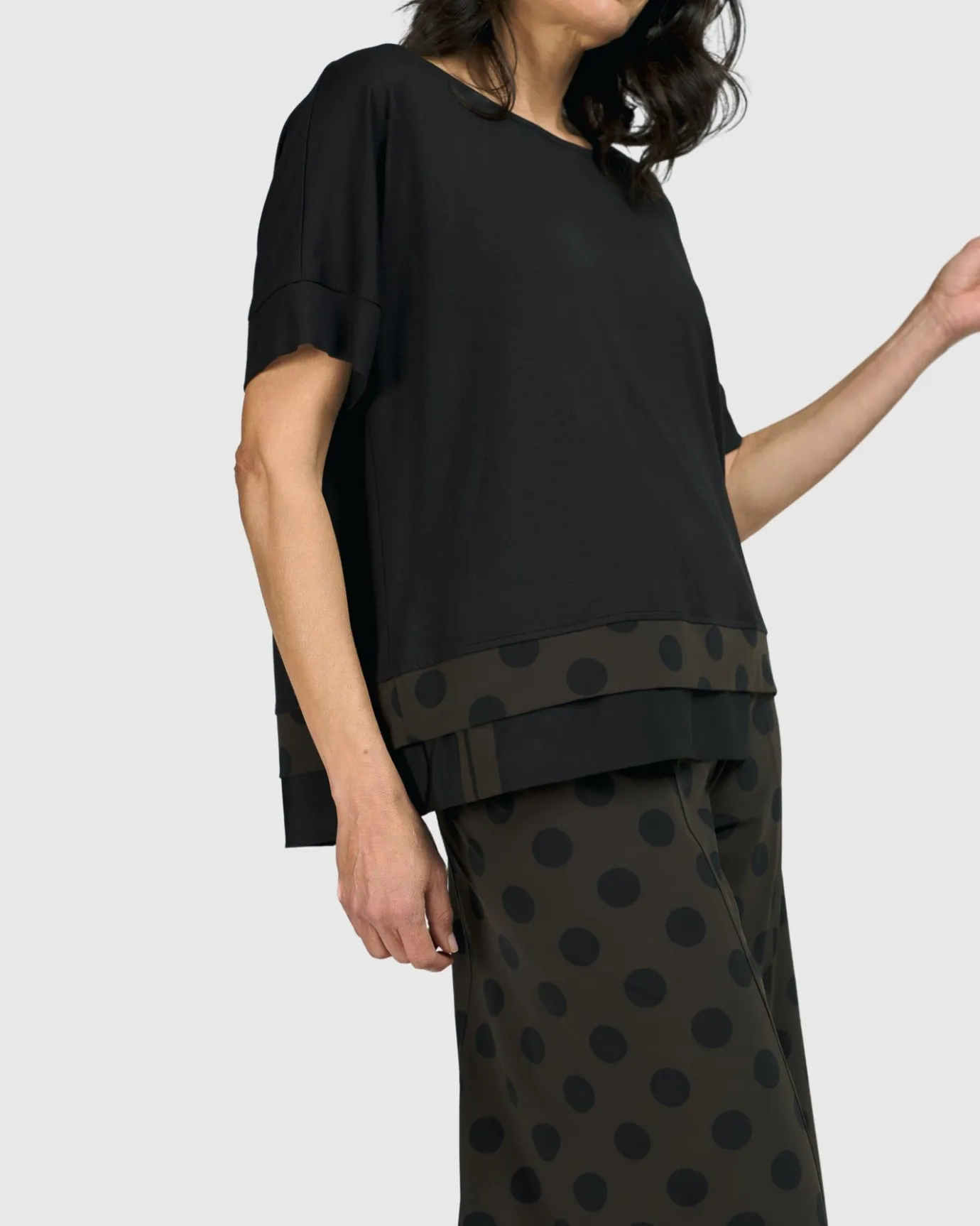 Women Alembika Tops & Tunics<Tekbika Dots Boxy Top, Khaki