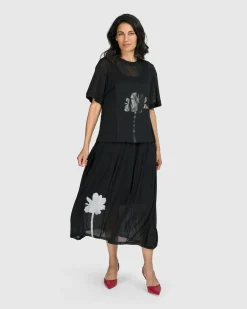 Women Alembika Tops & Tunics<Tekbika Edith Mesh Tee, Flower