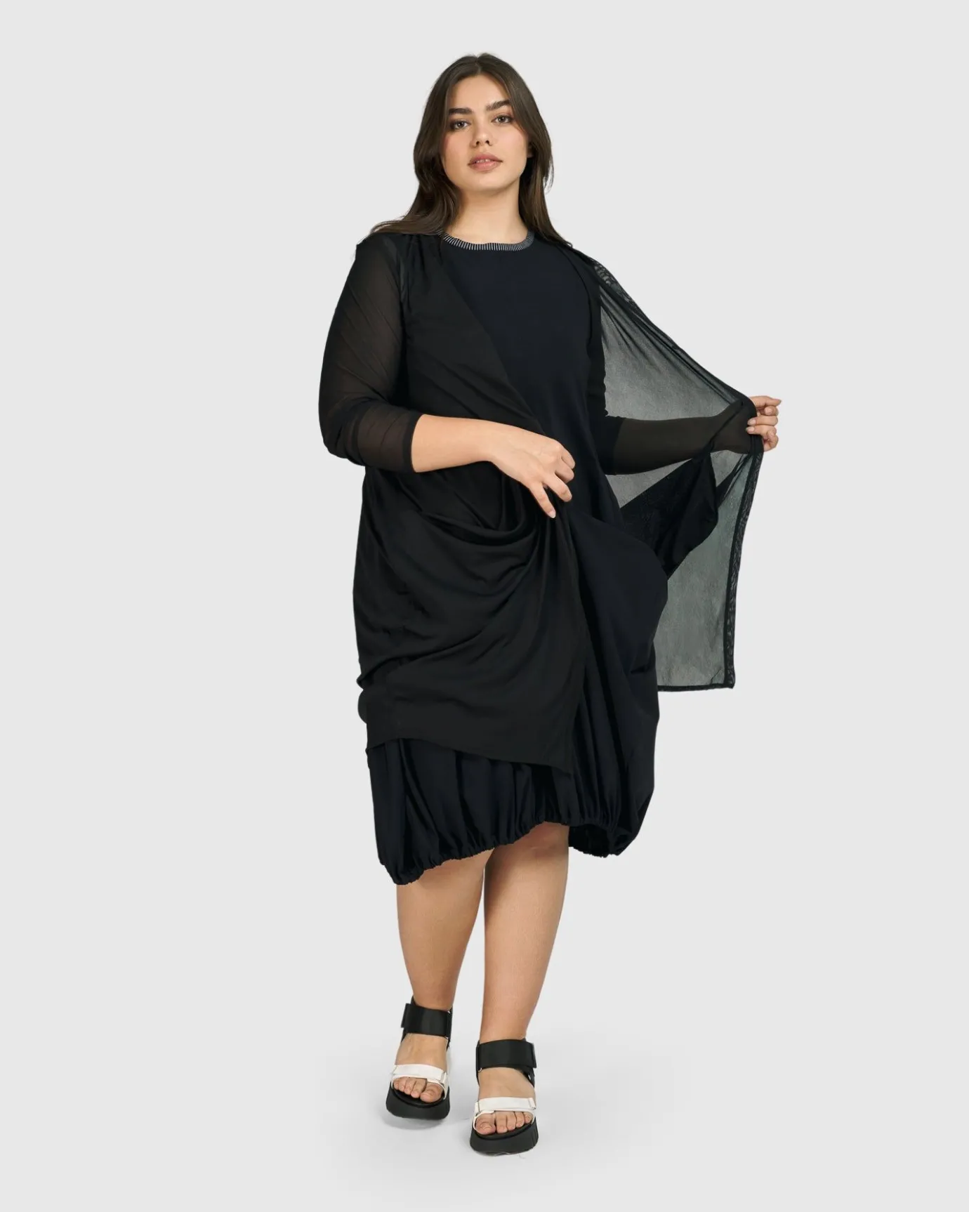 Women Alembika Jackets<Tekbika Essential Draped Cocoon Jacket, Mesh