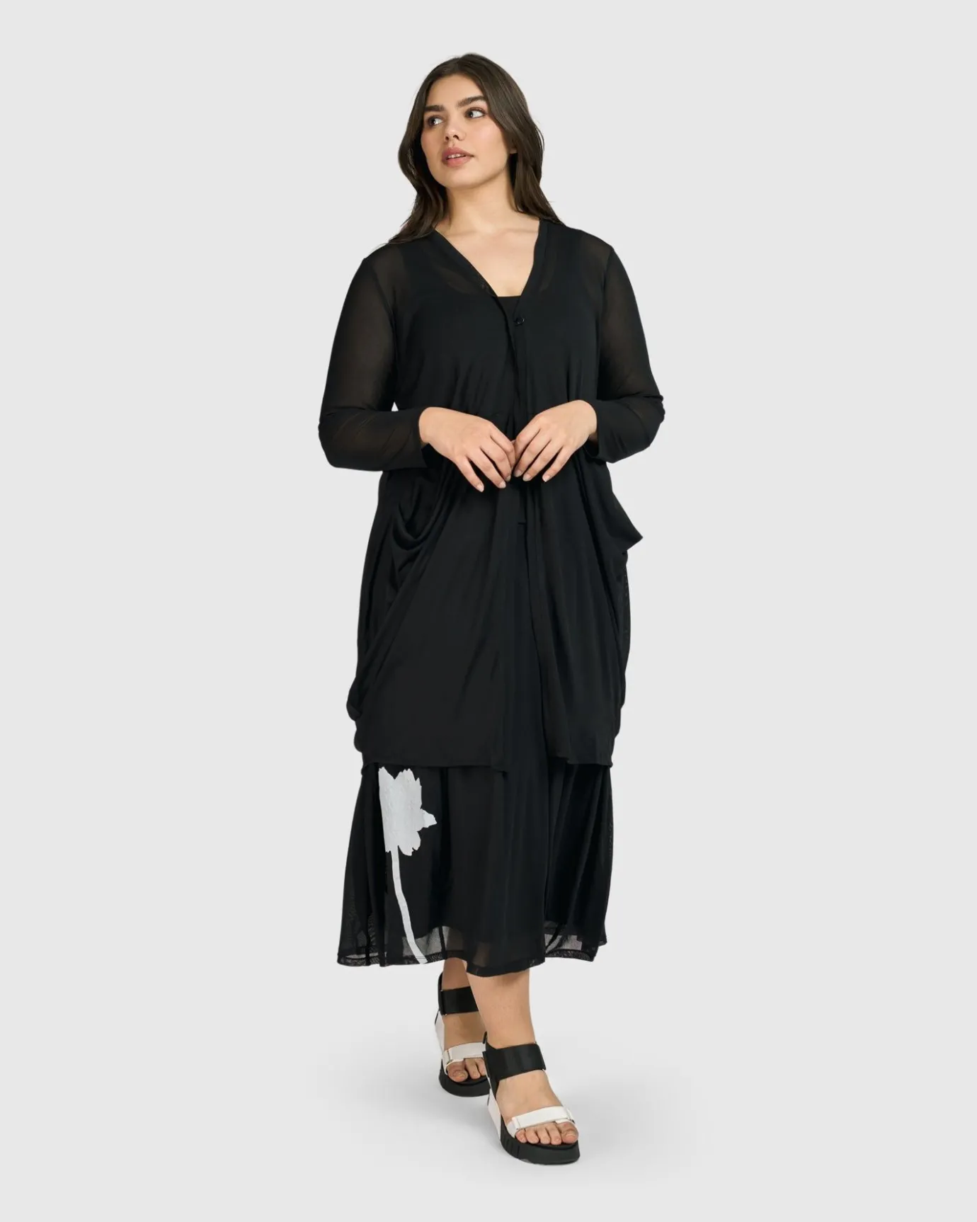 Women Alembika Jackets<Tekbika Essential Draped Cocoon Jacket, Mesh