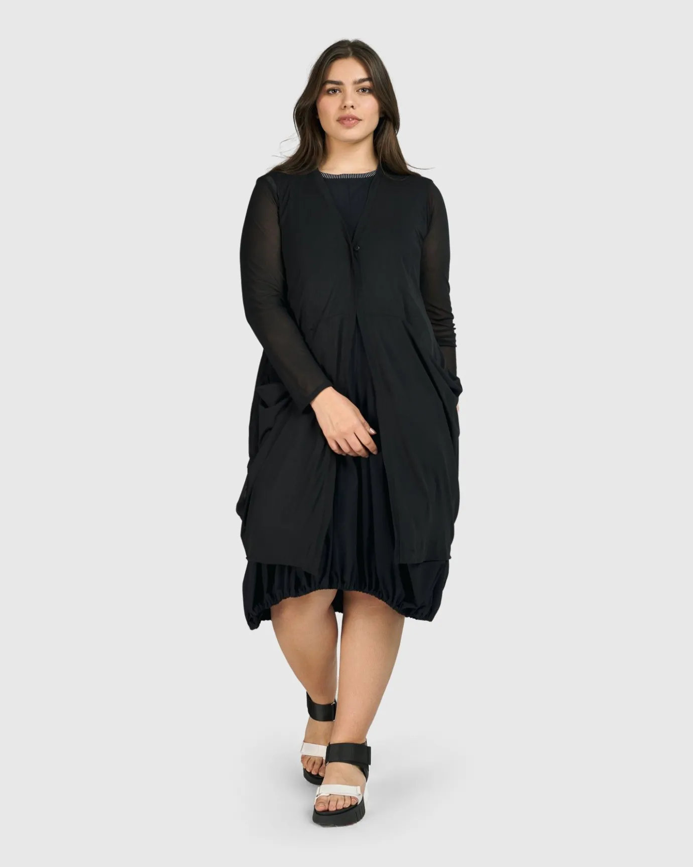 Women Alembika Jackets<Tekbika Essential Draped Cocoon Jacket, Mesh