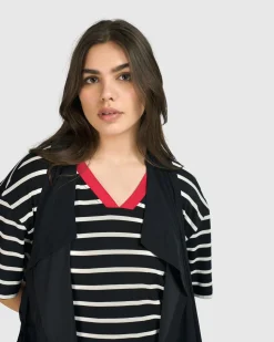 Women Alembika Jackets<Tekbika Gabrielle Relaxed Vest, Black