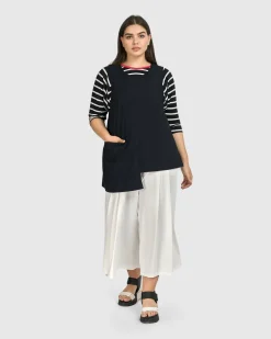 Women Alembika Jackets<Tekbika Notre Dame Apron Vest, Black