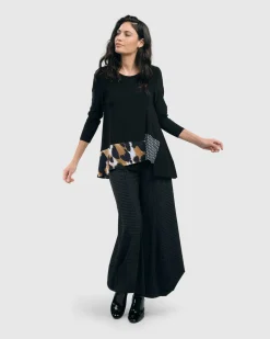 Women Alembika Plus<Tekbika Pinstripe Punto Pants, Black