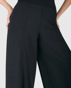 Women Alembika Plus<Tekbika Pinstripe Punto Pants, Black
