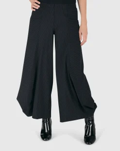 Women Alembika Plus<Tekbika Pinstripe Punto Pants, Black