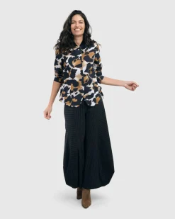 Women Alembika Plus<Tekbika Pinstripe Punto Pants, Black