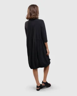 Women Alembika Plus<Tekbika Popover Dress, Black