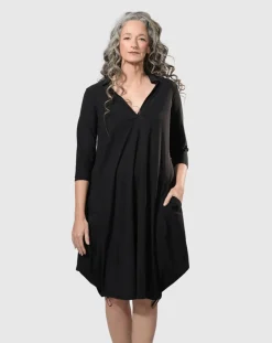 Women Alembika Plus<Tekbika Popover Dress, Black