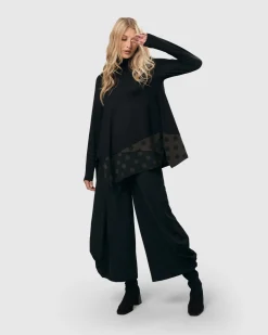Women Alembika Dresses<Tekbika Stripe Punto Pants, Black/Khaki