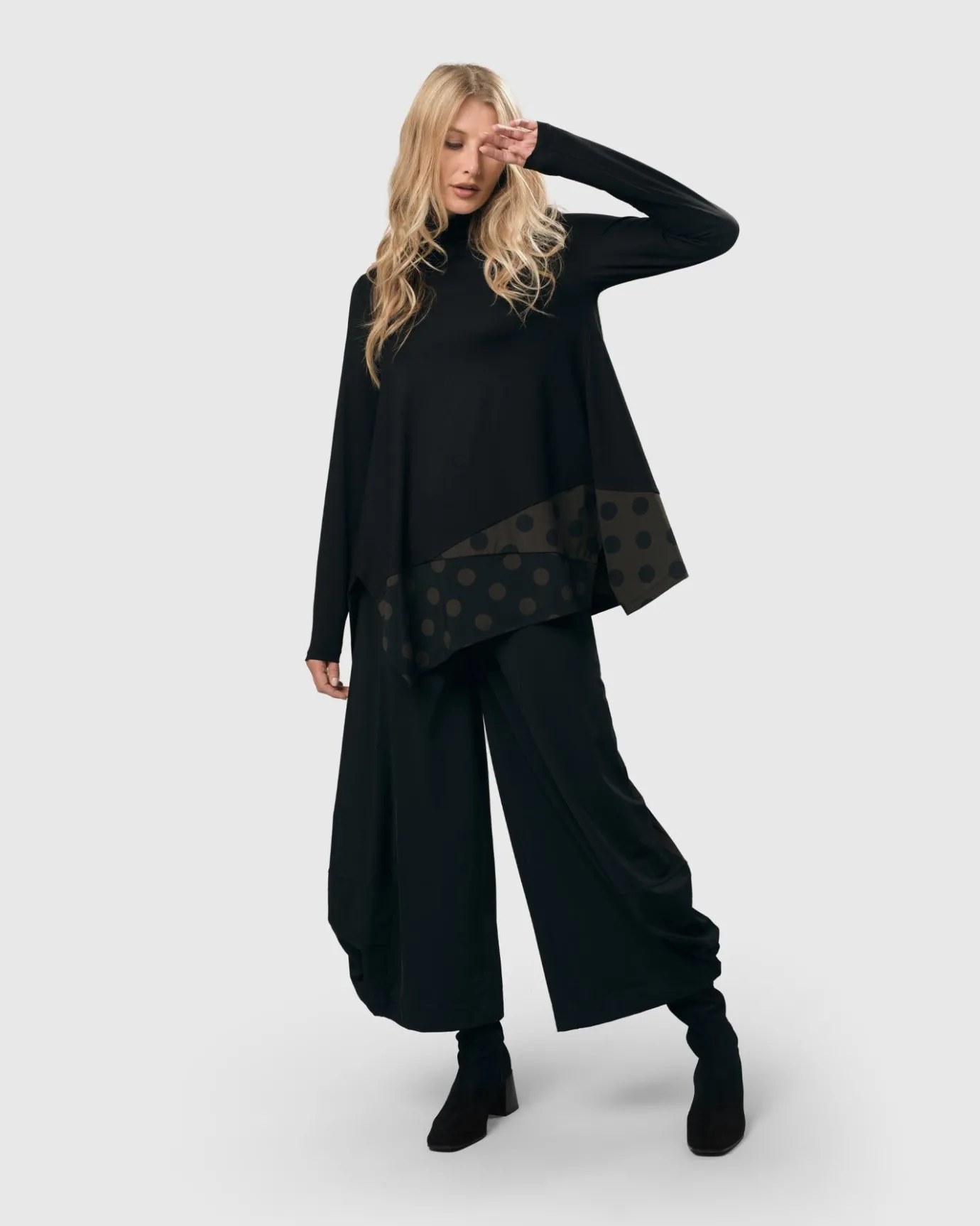 Women Alembika Dresses<Tekbika Stripe Punto Pants, Black/Khaki