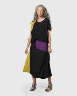 Women Alembika Plus<Tekbika Swing Maxi Skirt, Multi/Yellow