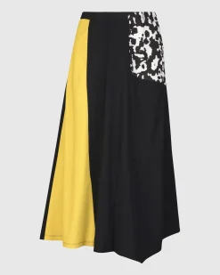 Women Alembika Pants & Skirts<Tekbika Swing Maxi Skirt, Yellow/Print