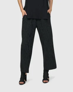 Women Alembika Plus<Thera Relaxed Straight Leg Pants, Stripes