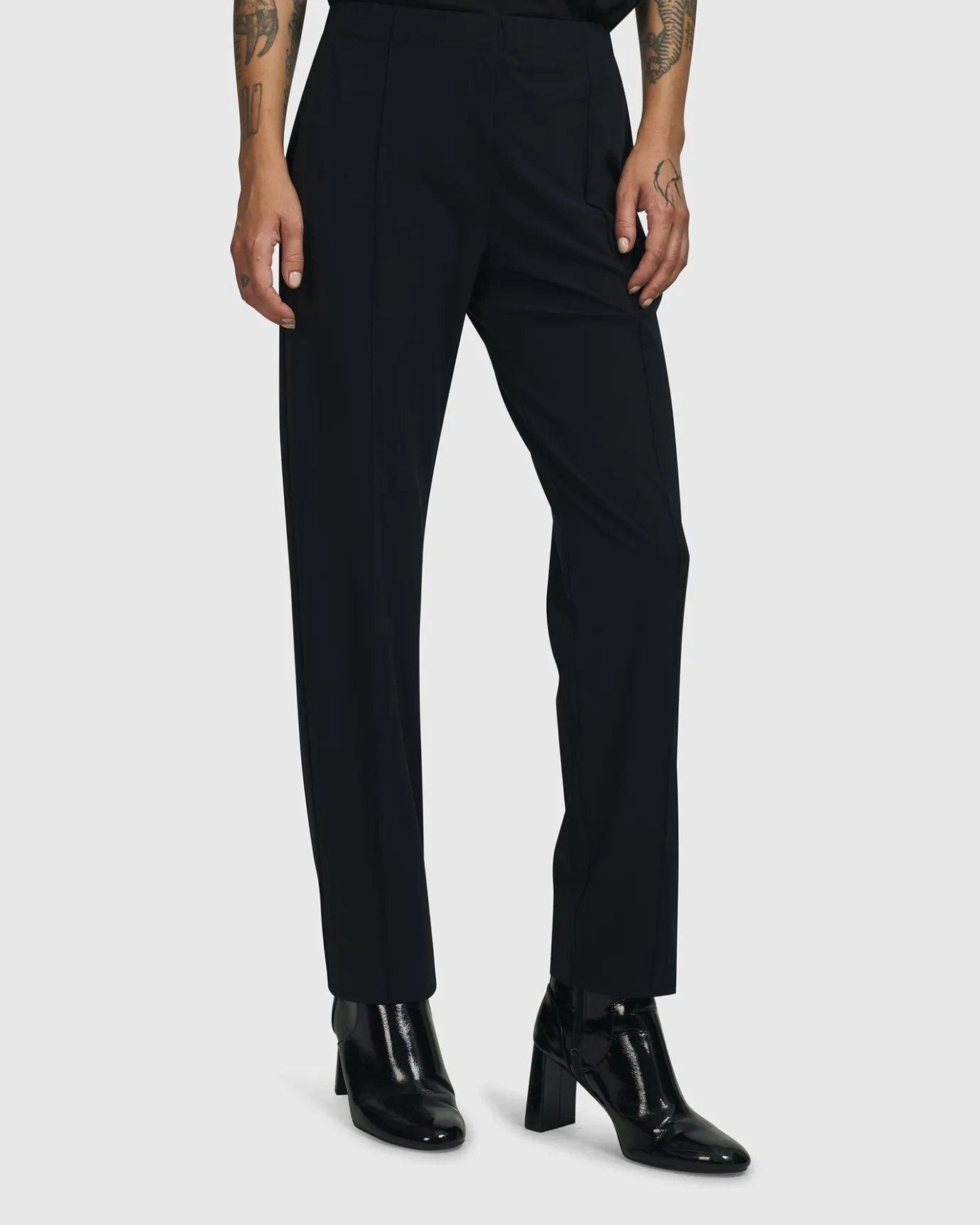 Women Alembika Pants & Skirts<Trinity Slim Pants, Black