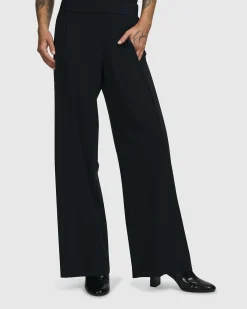 Women Alembika Pants & Skirts<Trinity Straight Leg Pants, Black