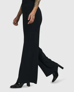 Women Alembika Pants & Skirts<Trinity Straight Leg Pants, Black