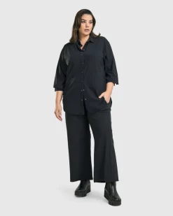 Women Alembika Pants & Skirts<Trinity Straight Leg Pants, Black