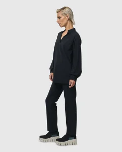 Women Alembika Tops & Tunics<Trinity V-Neck Pullover Top, Black