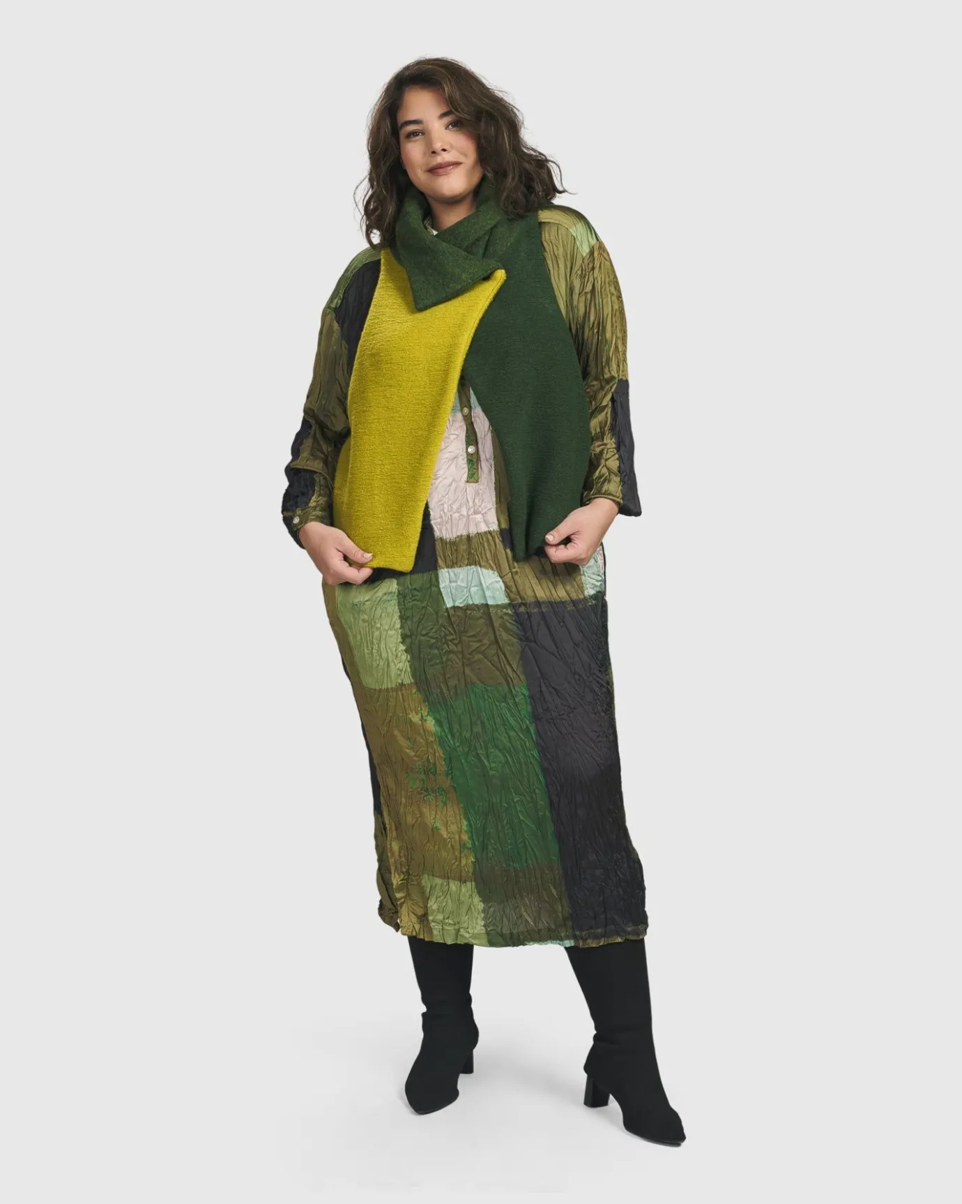 Women Alembika Plus<Two Tone Vest, Hunter