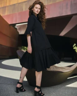 Women Alembika Dresses<Urban Astor Shirt Dress, Black